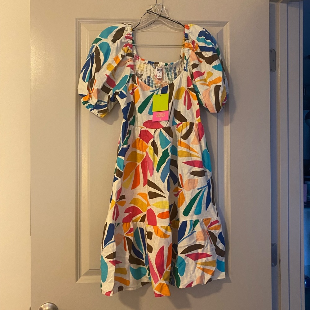 Women's Botanical Print Puff Sleeve Mini Dress - Tabitha Brown for Target